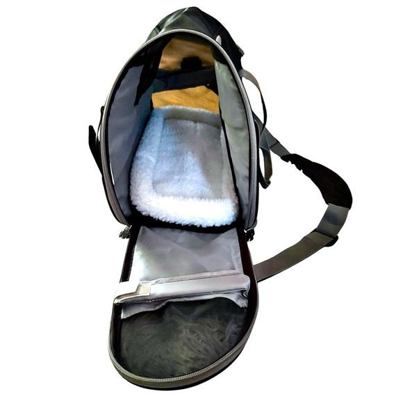 bergan comfort carrier small pet (black/grey) - Picture 4 of 10